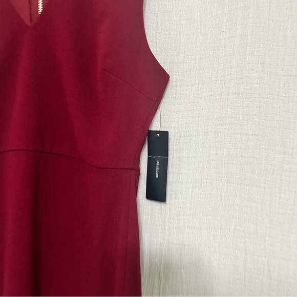 Lulus Sleeveless Dashing Dame Wine Red Sleeveless Flounce Dress size S - Picture 9 of 9